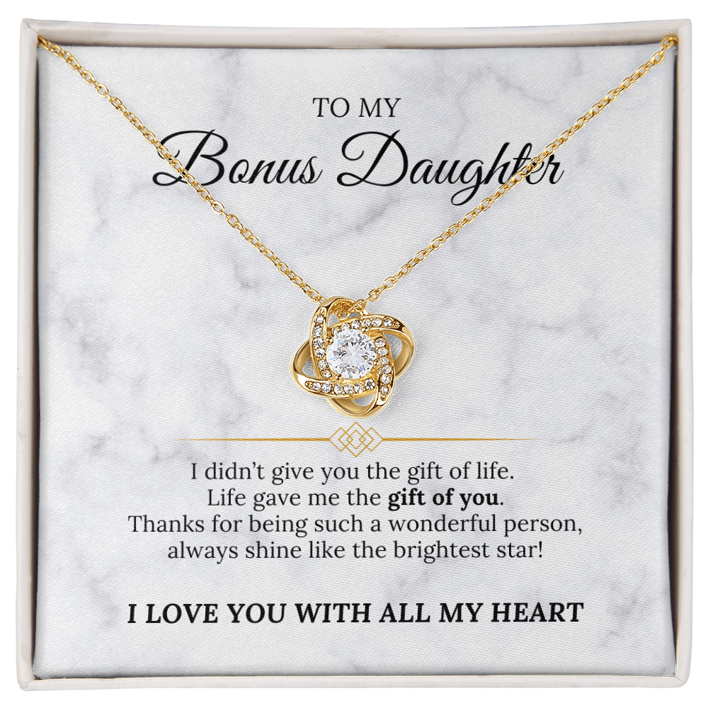 To My Bonus Daughter - Life Gifted Me You – Celestia™ CZ Necklace
