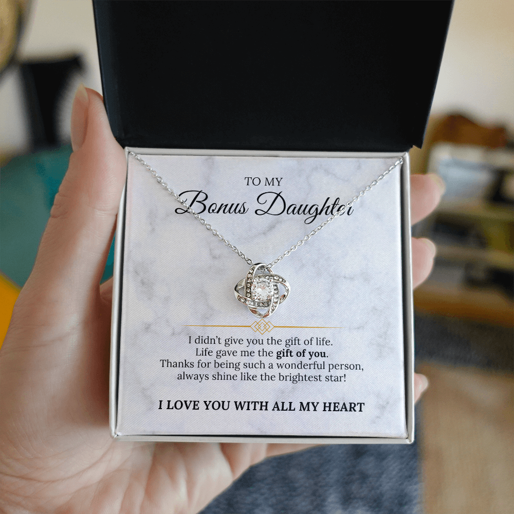 To My Bonus Daughter - Life Gifted Me You – Celestia™ CZ Necklace