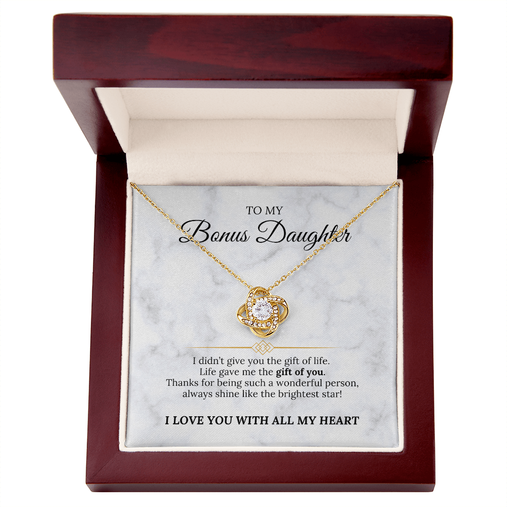 To My Bonus Daughter - Life Gifted Me You – Celestia™ CZ Necklace
