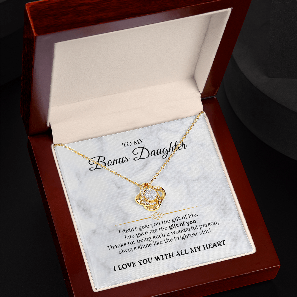 To My Bonus Daughter - Life Gifted Me You – Celestia™ CZ Necklace