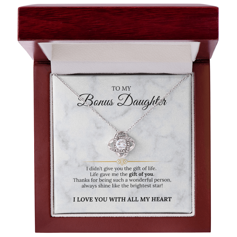 To My Bonus Daughter - Life Gifted Me You – Celestia™ CZ Necklace