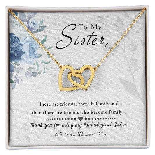 To My Unbiological Sister - Thank You For Everything – Eternal Hearts Necklace - USv1