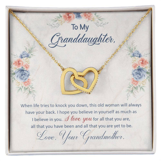To My Granddaughter - Grandma's Got Your Back - Eternal Hearts Necklace – GDv5