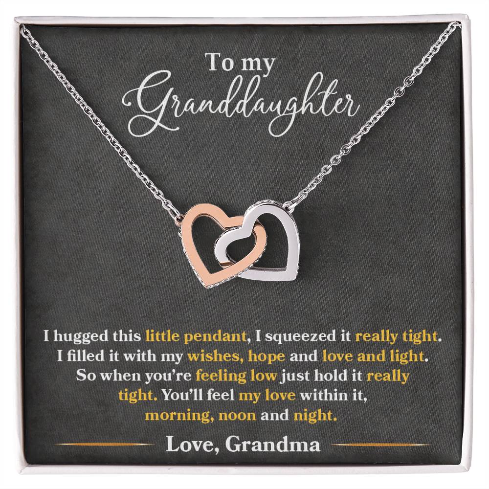 To My Granddaughter - Love Grandma – Eternal Hearts™ Necklace