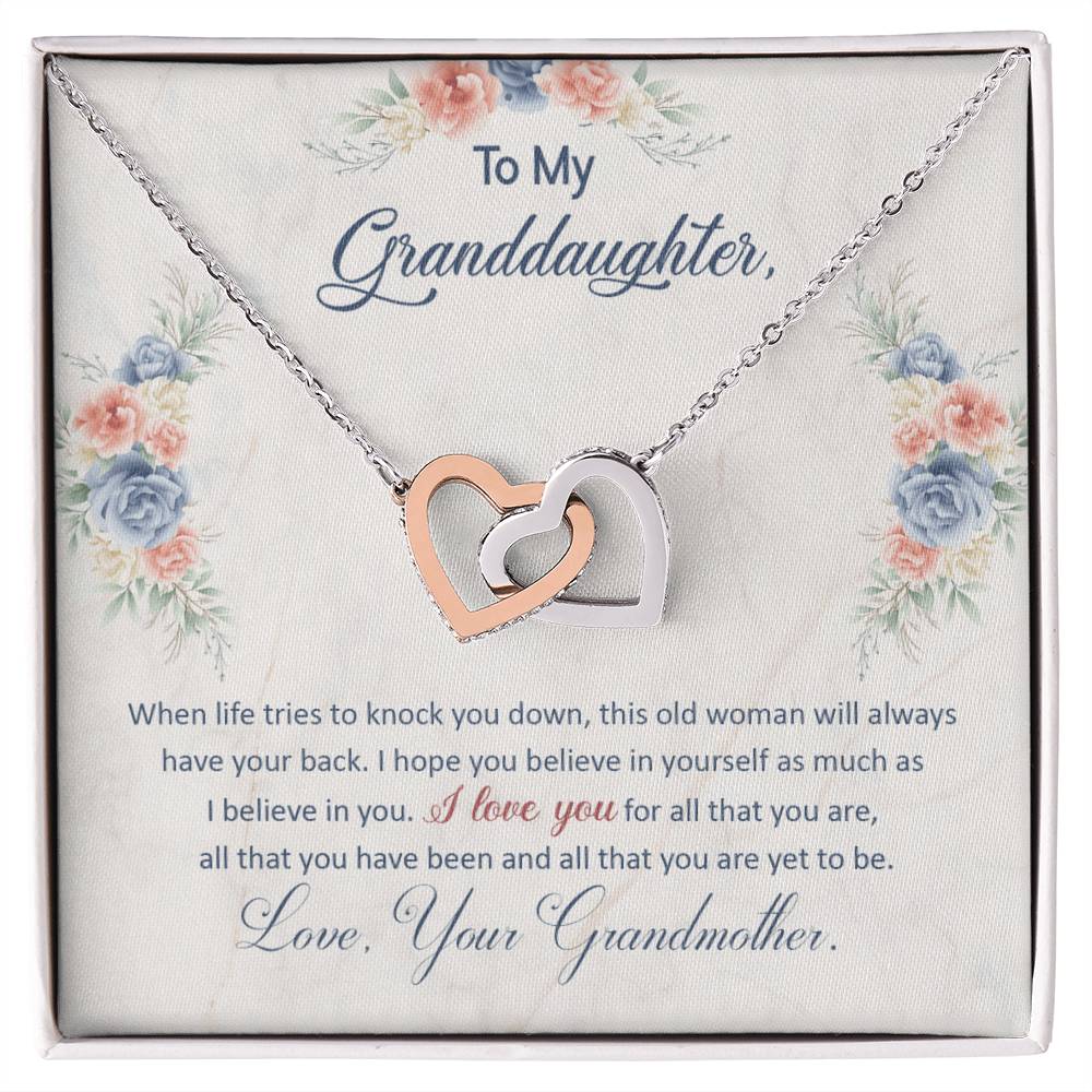 To My Granddaughter - Grandma's Got Your Back – Eternal Hearts™ Necklace