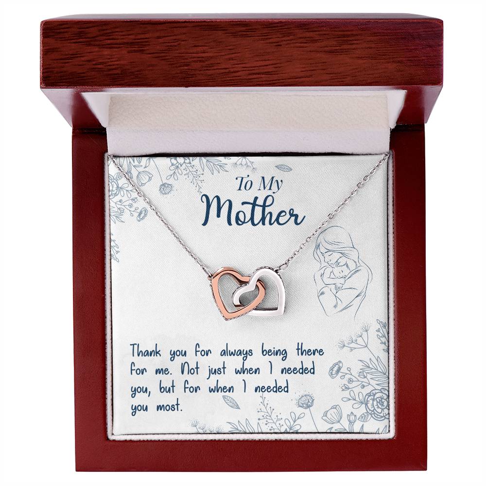 To My Mother - Thank You For Always Being There – Eternal Hearts™ Necklace