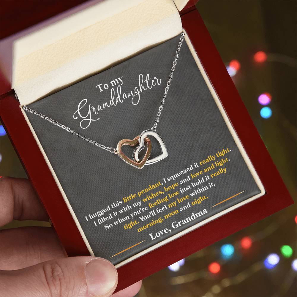 To My Granddaughter - Love Grandma – Eternal Hearts™ Necklace