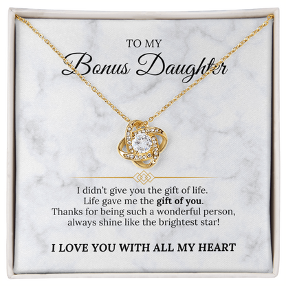 To My Bonus Daughter - Life Gifted Me You – Celestia™ CZ Necklace