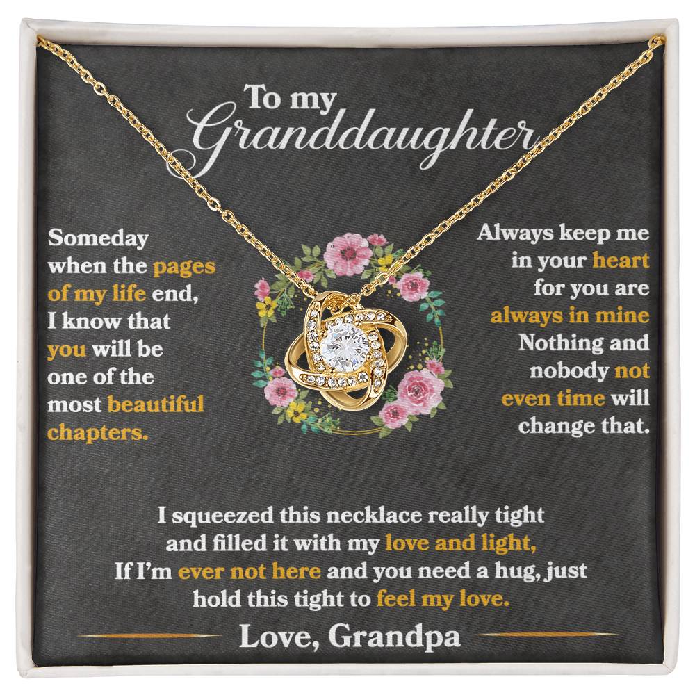 To My Granddaughter - Love Grandpa  – Celestia™ CZ Necklace