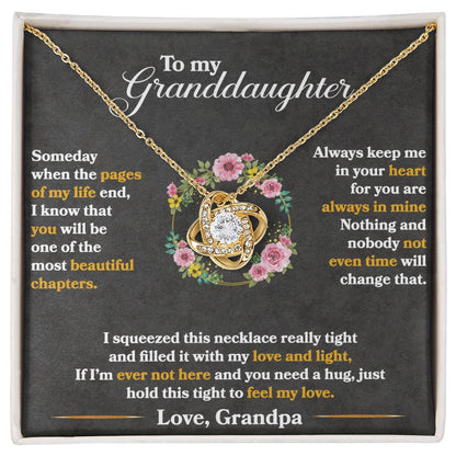 To My Granddaughter - Love Grandpa  – Celestia™ CZ Necklace