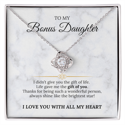 To My Bonus Daughter - Life Gifted Me You – Celestia™ CZ Necklace