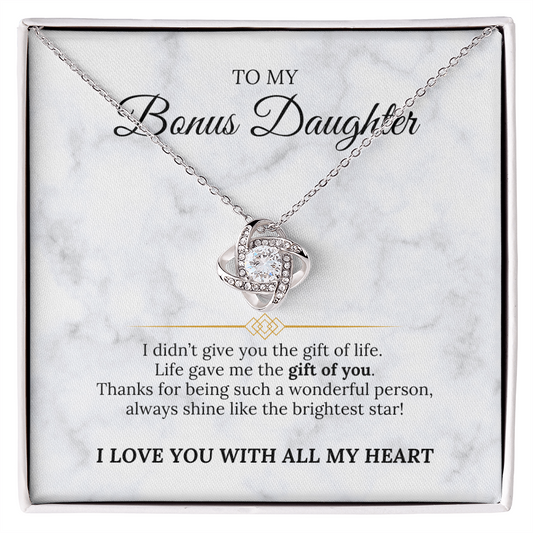 To My Bonus Daughter - Life Gifted Me You – Celestia™ CZ Necklace