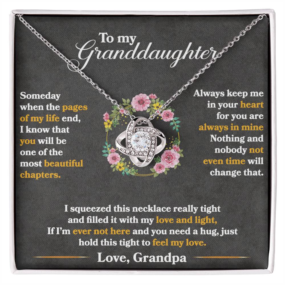 To My Granddaughter - Love Grandpa  – Celestia™ CZ Necklace