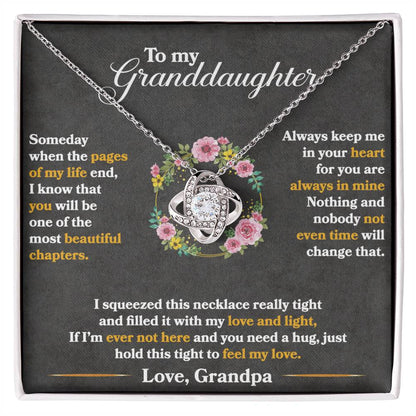 To My Granddaughter - Love Grandpa  – Celestia™ CZ Necklace