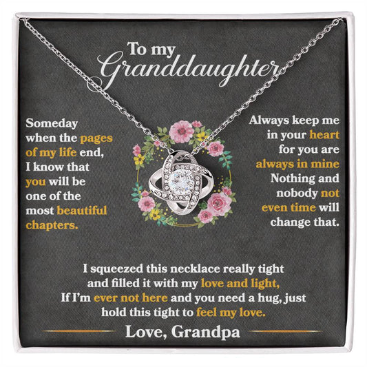 To My Granddaughter - Love Grandpa  – Celestia™ CZ Necklace