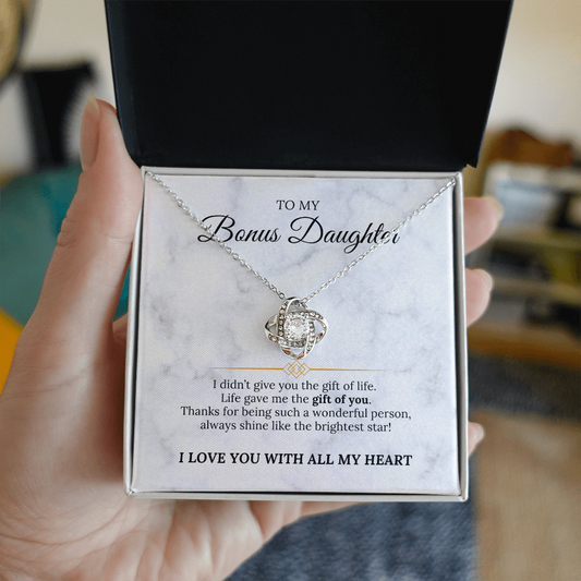 To My Bonus Daughter - Life Gifted Me You – Celestia™ CZ Necklace