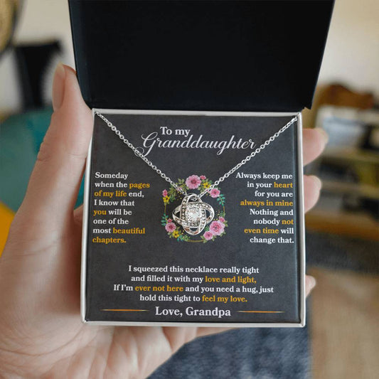 To My Granddaughter - Love Grandpa  – Celestia™ CZ Necklace