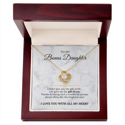 To My Bonus Daughter - Life Gifted Me You – Celestia™ CZ Necklace