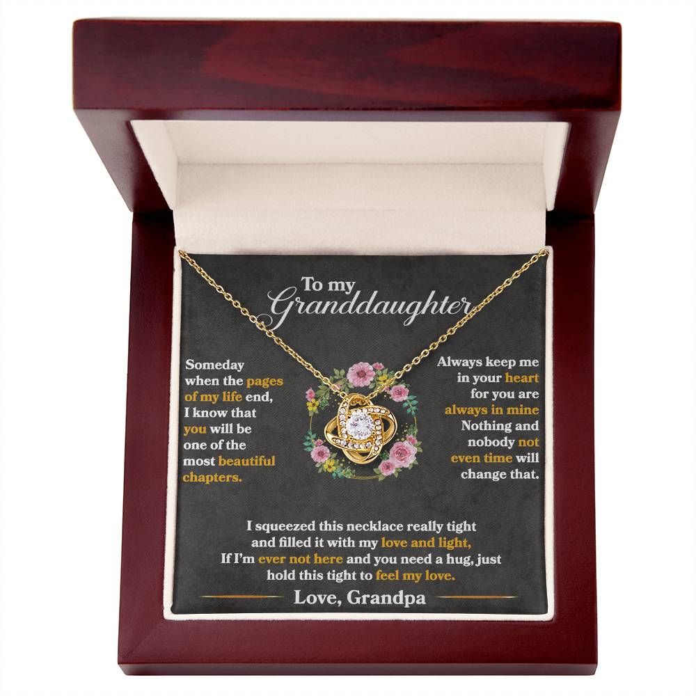 To My Granddaughter - Love Grandpa  – Celestia™ CZ Necklace