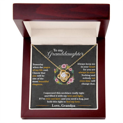 To My Granddaughter - Love Grandpa  – Celestia™ CZ Necklace