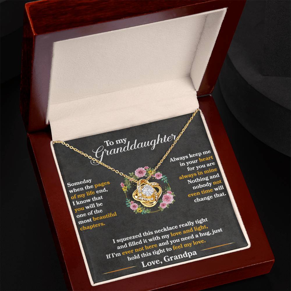 To My Granddaughter - Love Grandpa  – Celestia™ CZ Necklace