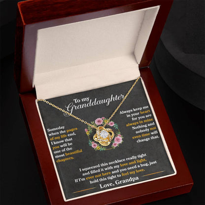 To My Granddaughter - Love Grandpa  – Celestia™ CZ Necklace