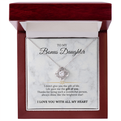 To My Bonus Daughter - Life Gifted Me You – Celestia™ CZ Necklace