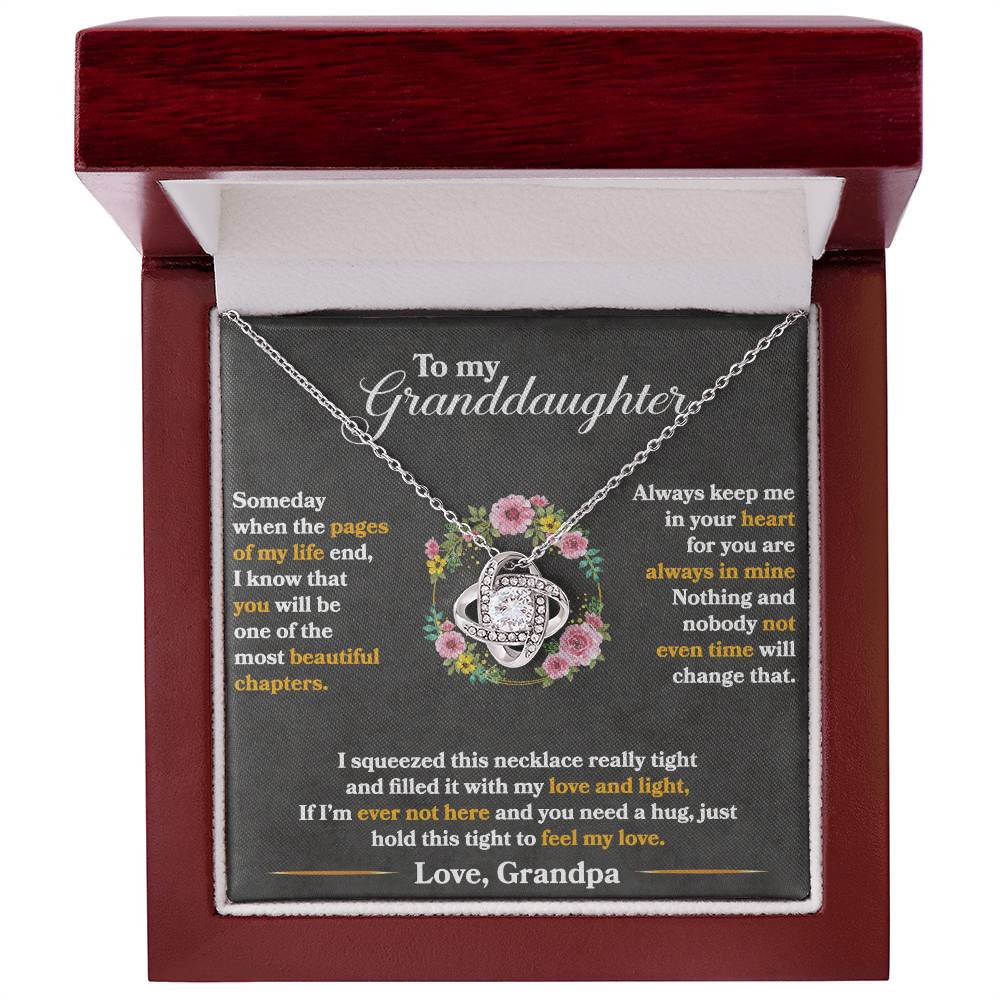 To My Granddaughter - Love Grandpa  – Celestia™ CZ Necklace