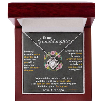 To My Granddaughter - Love Grandpa  – Celestia™ CZ Necklace