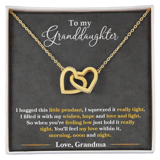 To My Granddaughter - Love Grandma – Eternal Hearts™ Necklace