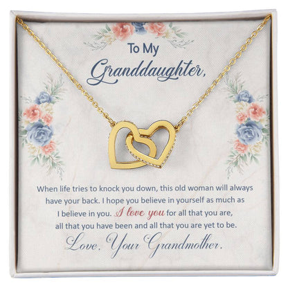To My Granddaughter - Grandma's Got Your Back – Eternal Hearts™ Necklace
