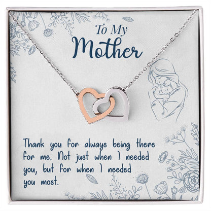 To My Mother - Thank You For Always Being There – Eternal Hearts™ Necklace