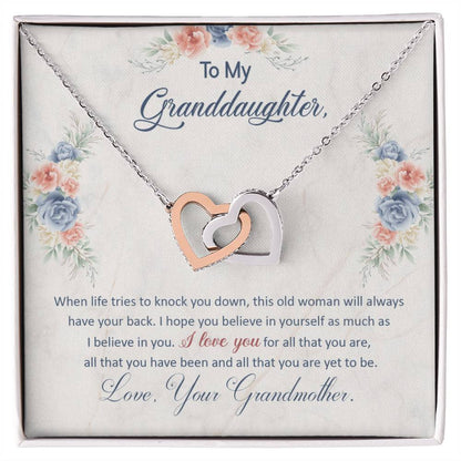 To My Granddaughter - Grandma's Got Your Back – Eternal Hearts™ Necklace