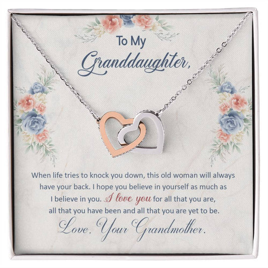 To My Granddaughter - Grandma's Got Your Back – Eternal Hearts™ Necklace